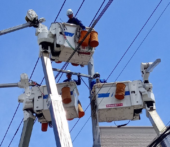 電線工事イメージ